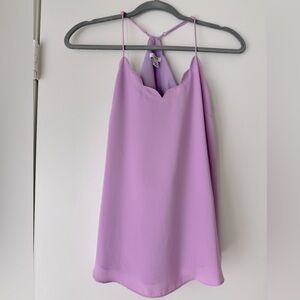 J.Crew Factory scalloped lavender sleeveless tank top size 00